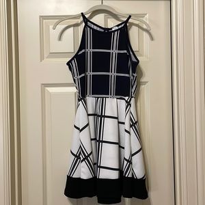 Blue Mint navy/white/black dress Sz M